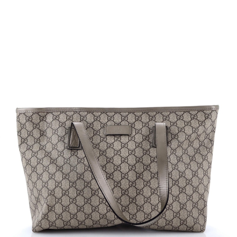 Plus Tote GG Coated Canvas with Leather Medium