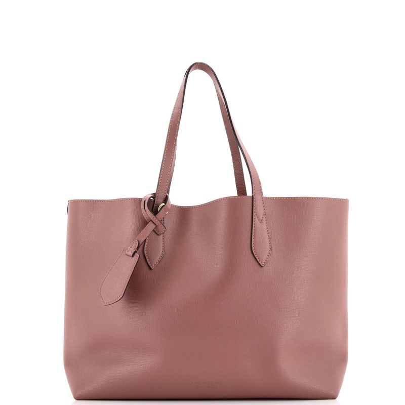 Reversible Tote Haymarket Coated Canvas and Leather Medium