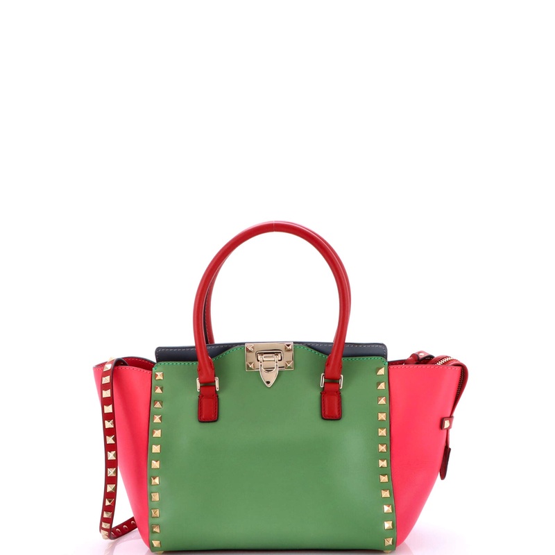 Rockstud Tote Rigid Leather Small