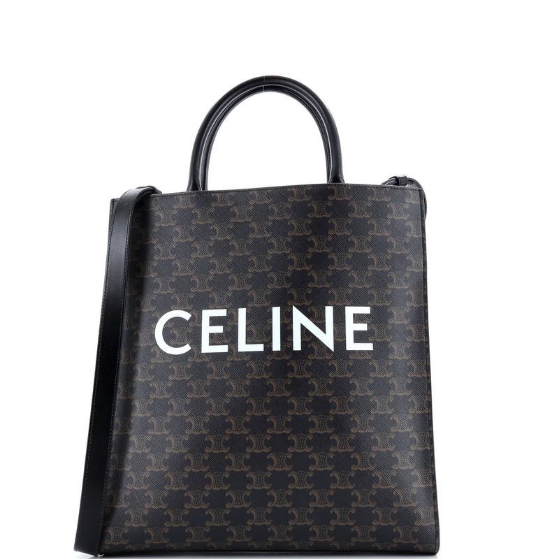 Vertical Cabas Tote Triomphe Coated Canvas Medium