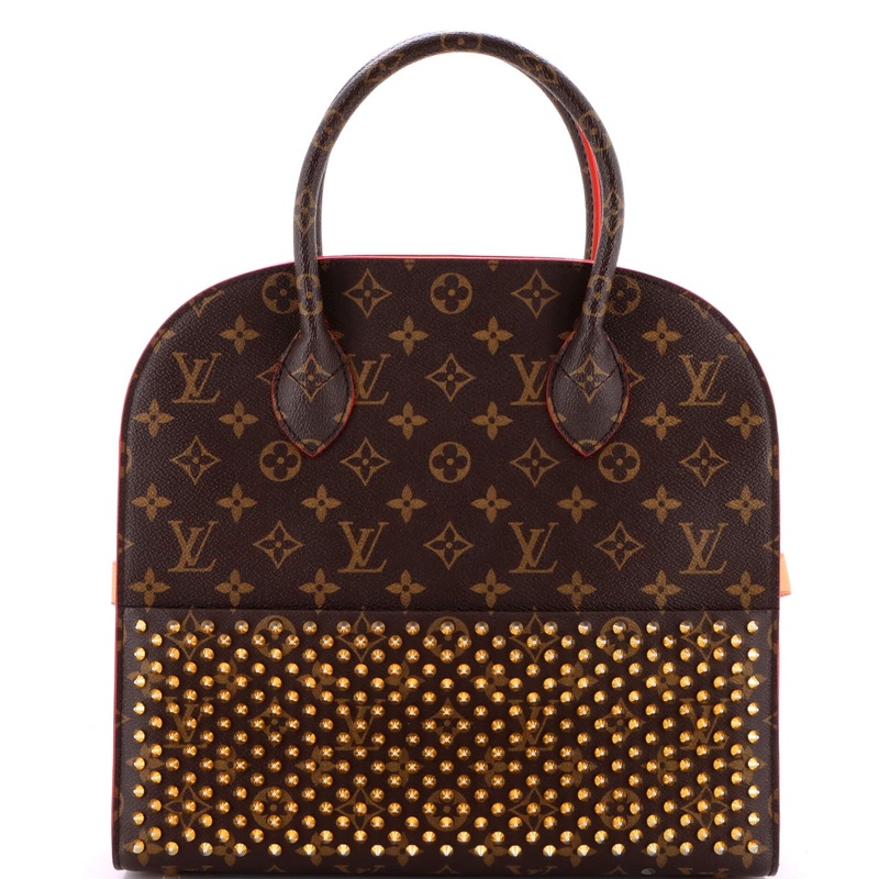 x Christian Louboutin Shopping Bag Calf Hair and Monogram Canvas