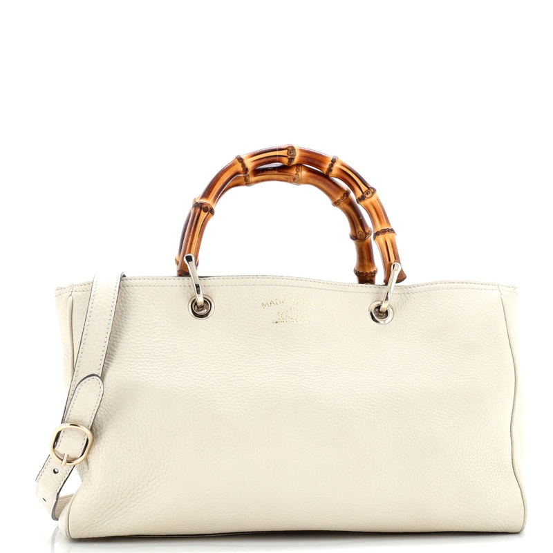 Bamboo Shopper Tote Leather Medium
