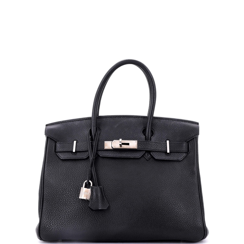 Birkin Handbag Bleu Minuit Togo with Palladium Hardware 30