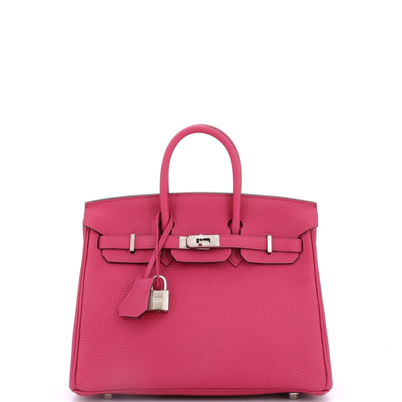 Birkin Handbag Framboise Togo with Palladium Hardware 25