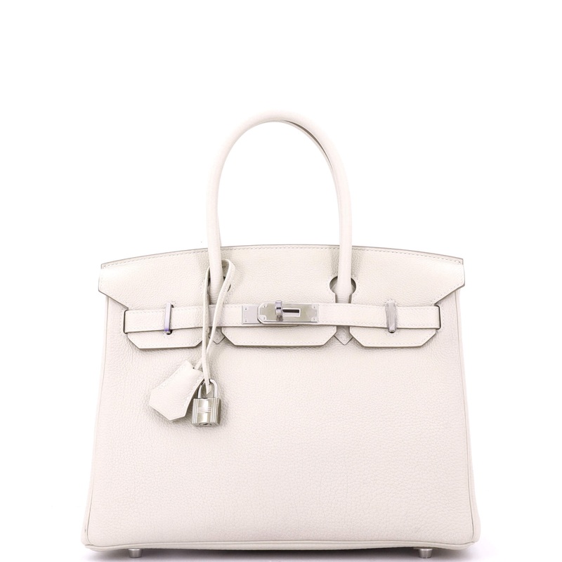 Birkin Handbag Light Togo with Palladium Hardware 30