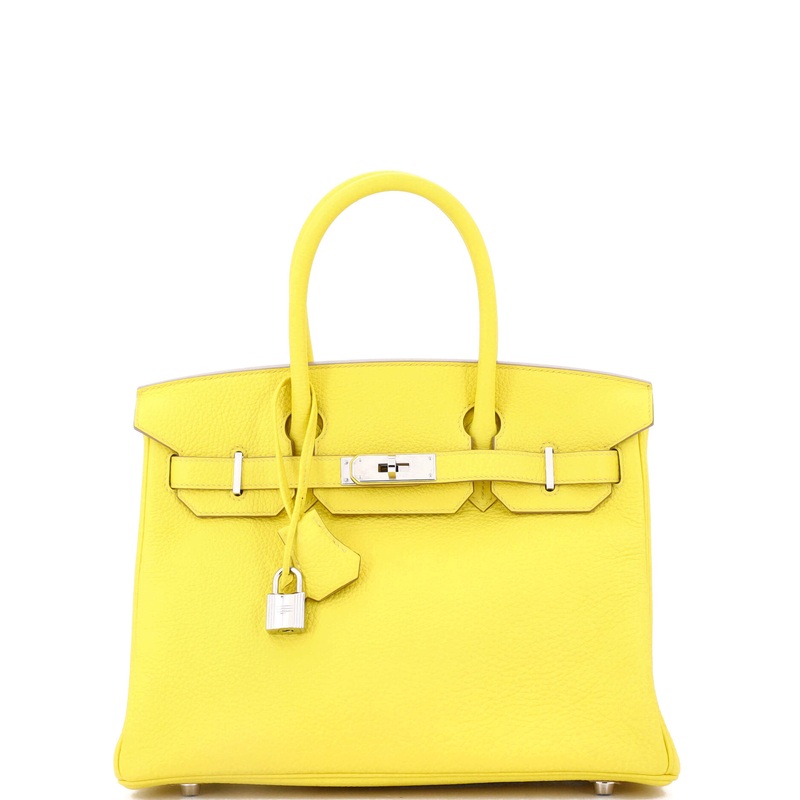 Birkin Handbag Lime Togo with Palladium Hardware 30