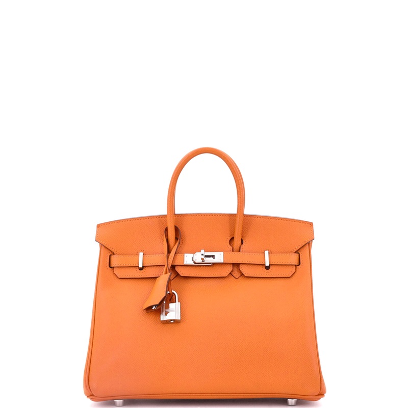 Birkin Handbag Orange H Epsom with Palladium Hardware 25