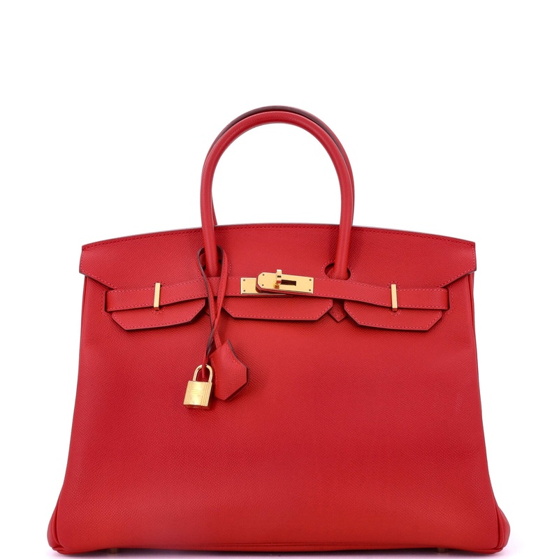 Birkin Handbag Rouge Casaque Epsom with Gold Hardware 35