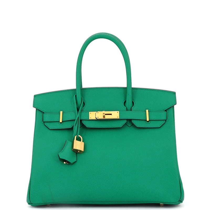 Birkin Handbag Vert Vertigo Epsom with Gold Hardware 30