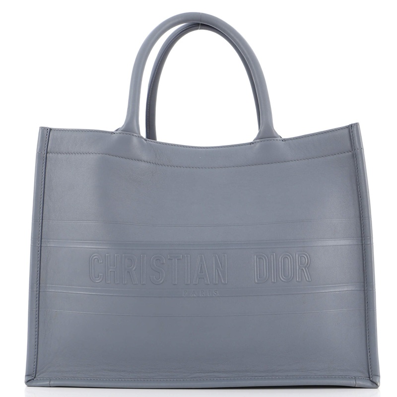 Book Tote Oblique Embossed Calfskin Medium