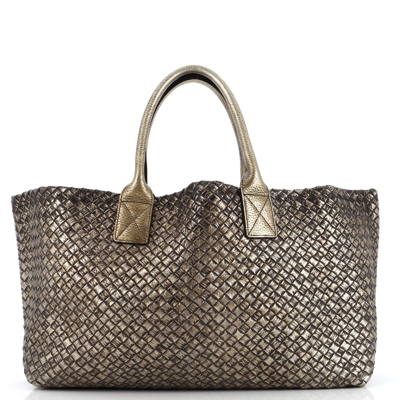 Cabat Tote Intrecciato Metallic Nappa Medium