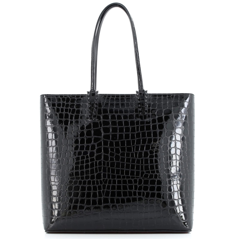 Cabata North South Zipped Tote Crocodile Embossed Leather