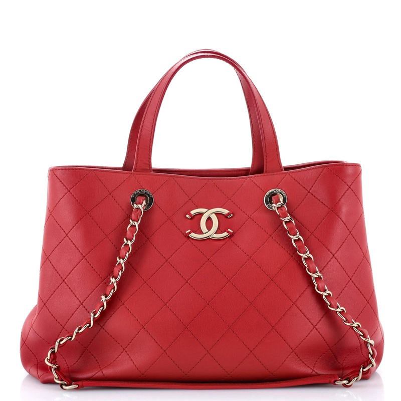 CC Shopping Tote Stitched Calfskin Large