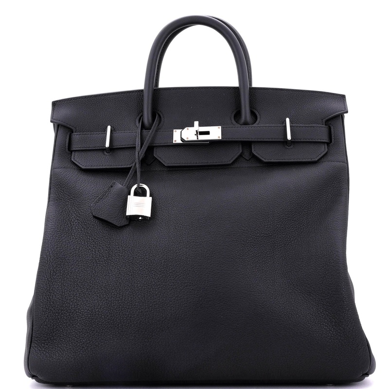 HAC Birkin Bag Noir Togo with Palladium Hardware 40