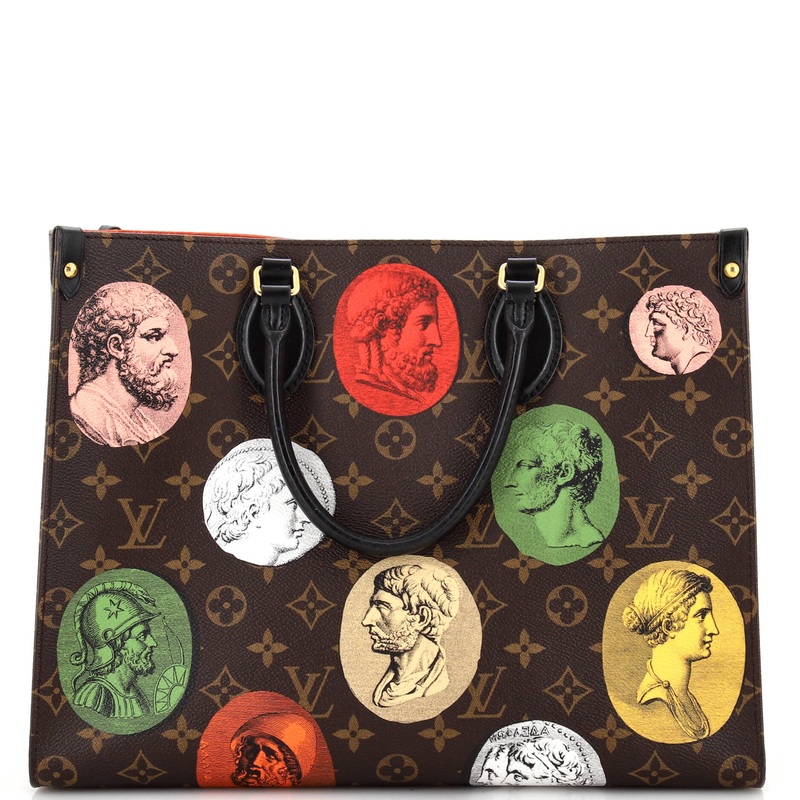 OnTheGo Tote Limited Edition Fornasetti Cameo Monogram Canvas MM