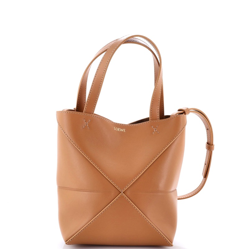 Puzzle Fold Tote Leather Mini