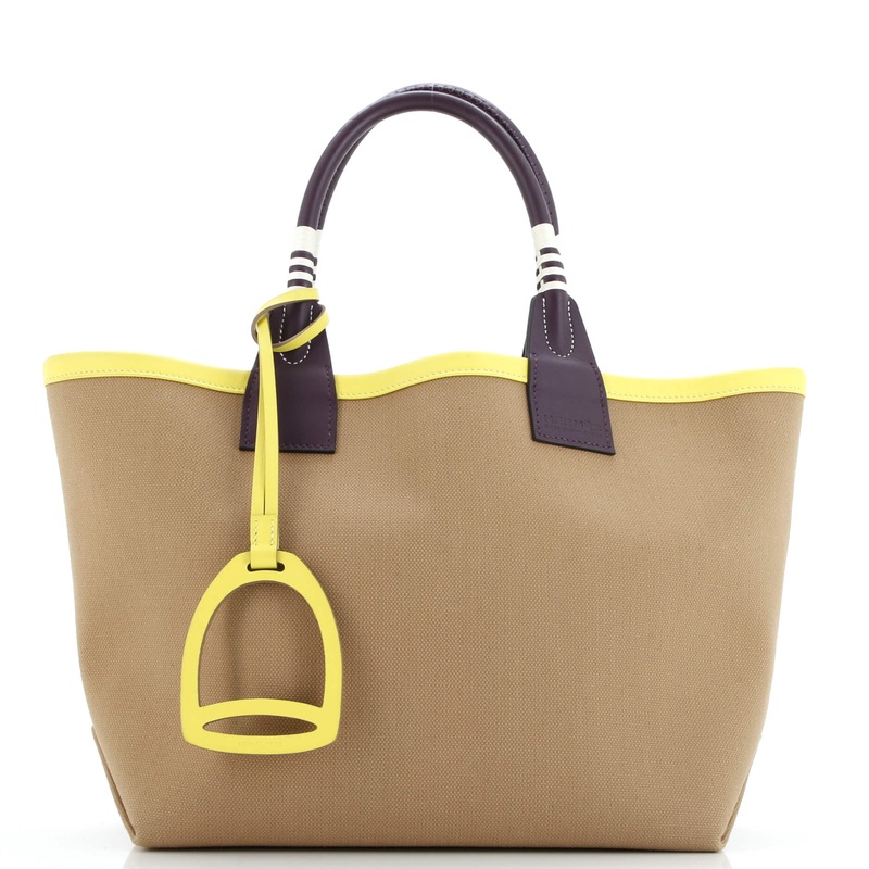 Sac Steeple Tote Toile with Leather 25