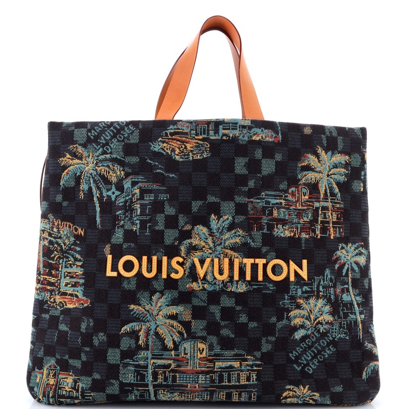 Shopping Tote Limited Edition Damier Palm Tree Jaquard Canvas MM
