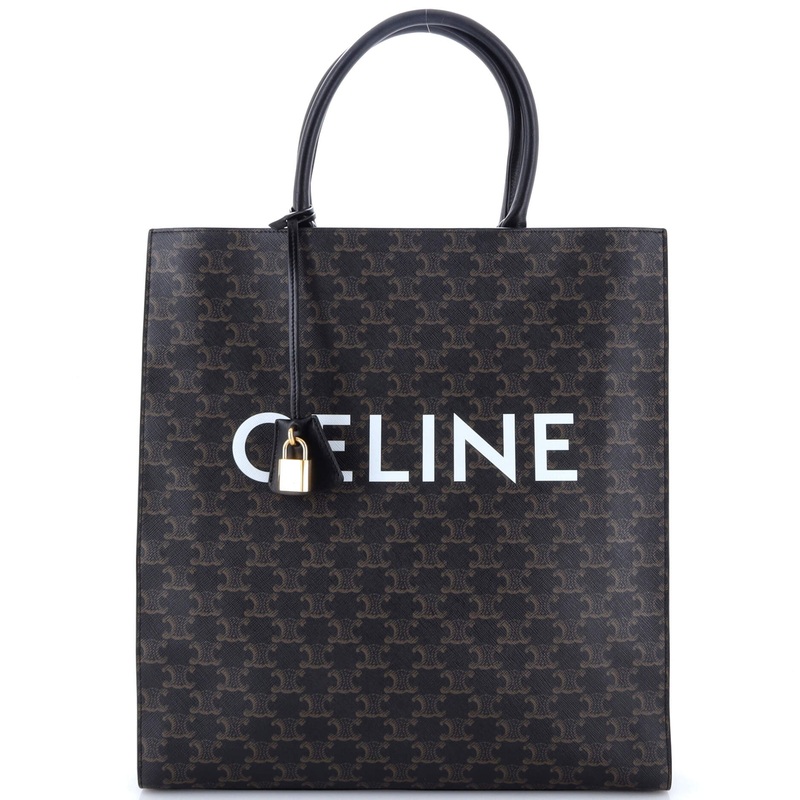 Vertical Cabas Tote Triomphe Coated Canvas Large