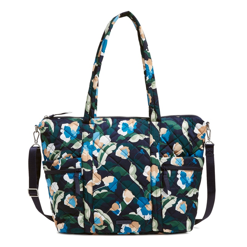Large Multi-Strap Tote Bag - Immersed Blooms