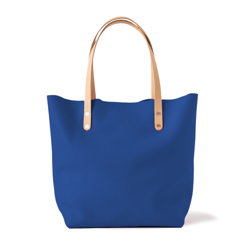 Blue Italian Pebbled Tote