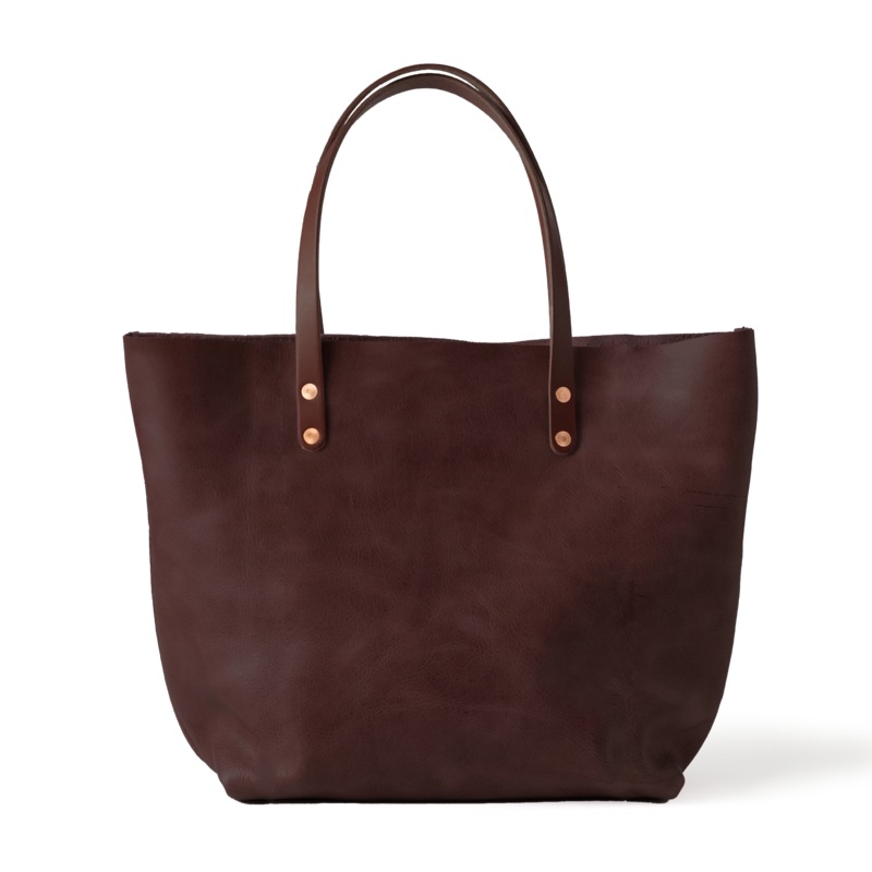 Dark Brown Bulldog East West Tote