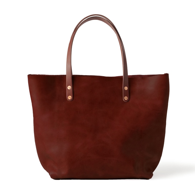 Dark Tan Bulldog East West Tote