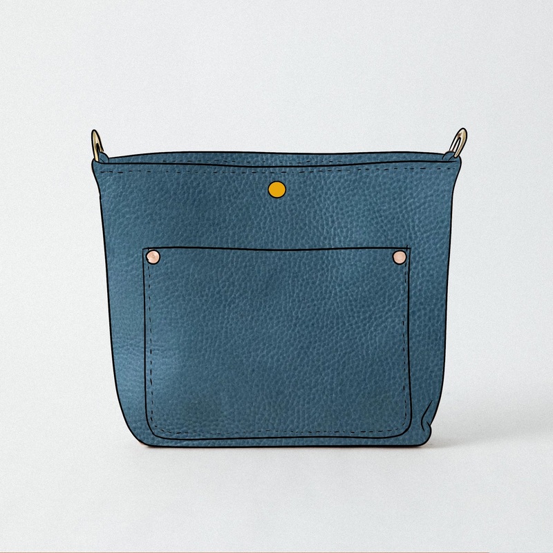 Italian Blue Crossbody Travel Tote