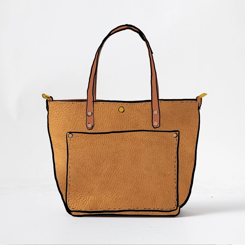 Italian Tan Travel Tote