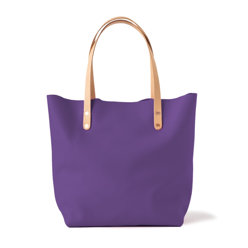 Purple Italian Pebbled Tote