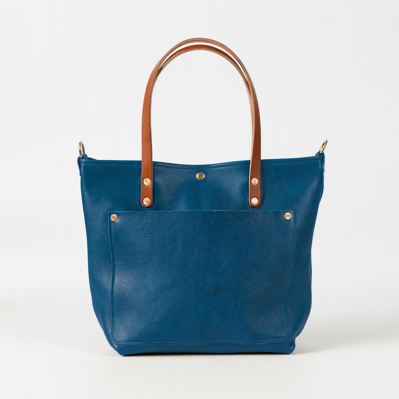 Scratch-and-Dent Cobalt Bulldog Travel Tote