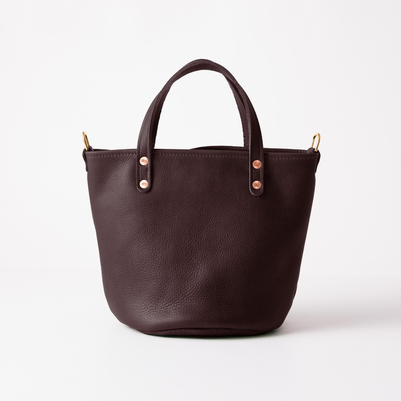 Dark Brown Bulldog Bucket Tote