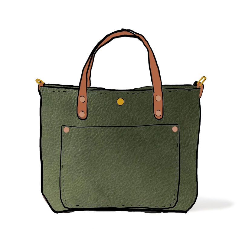 Italian Green Mini Travel Tote