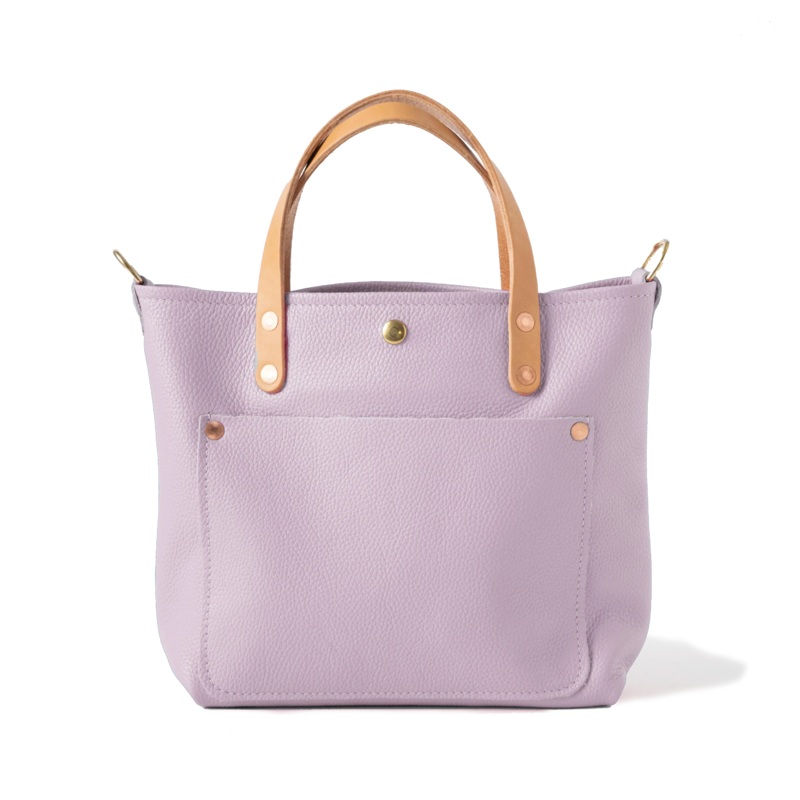 Lilac Italian Pebbled Mini Travel Tote