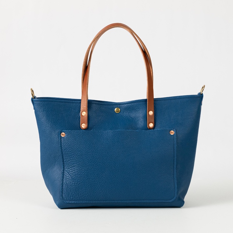 Scratch-and-Dent Cobalt Bulldog East West Travel Tote
