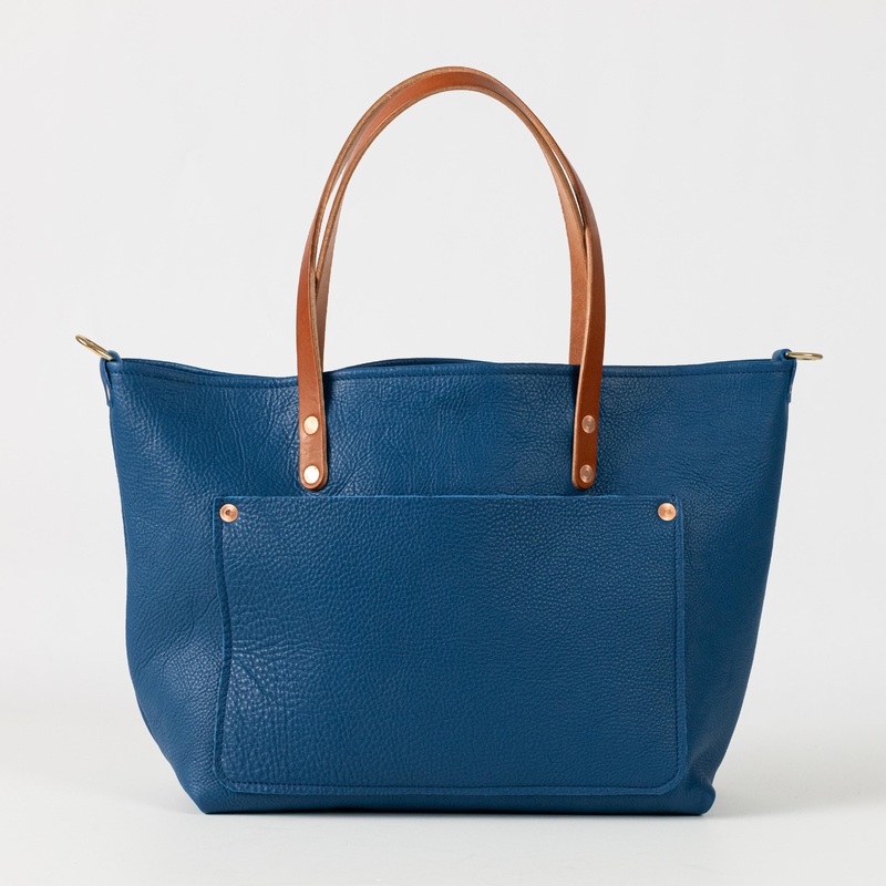 Scratch-and-Dent Cobalt Bulldog Market Tote