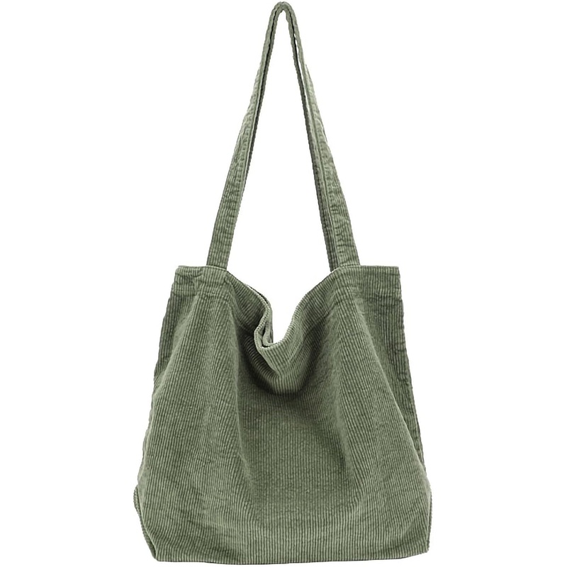 Cute Corduroy Tote Bag for Women Large Canvas Shoulder Handbags