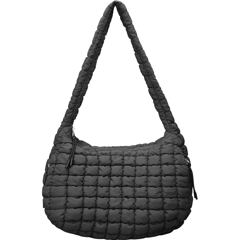 Puffer Tote Bag for Women, Quilted Shoulder Crossbody Bag