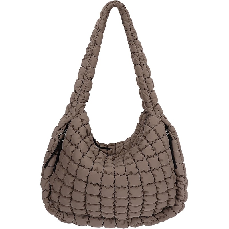 Quilted Puffer Tote Bag Shoulder Bag Lightweight Quilted Hobo Bag