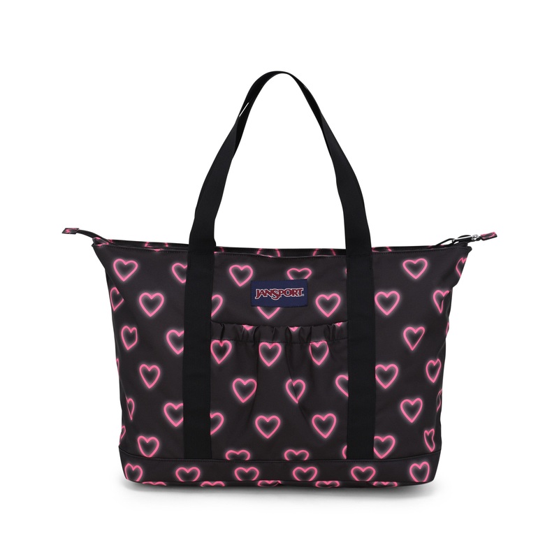 JanSport Daily Tote - Happy Hearts Black