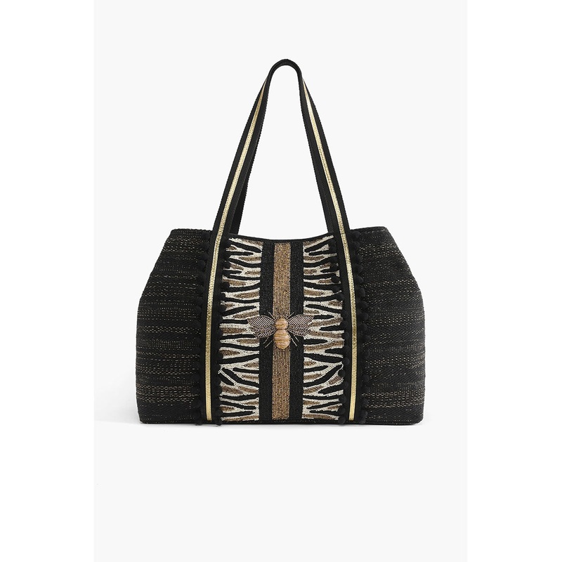 Bee Glam Hand Beaded Bee Tote
