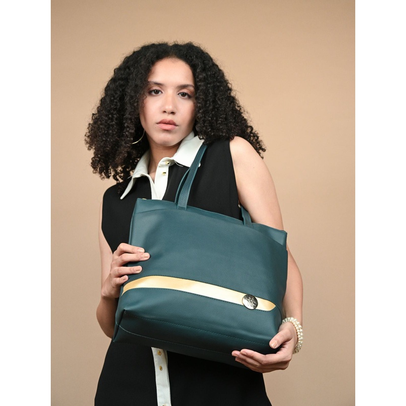Chibi Green Large Tote Bags-1