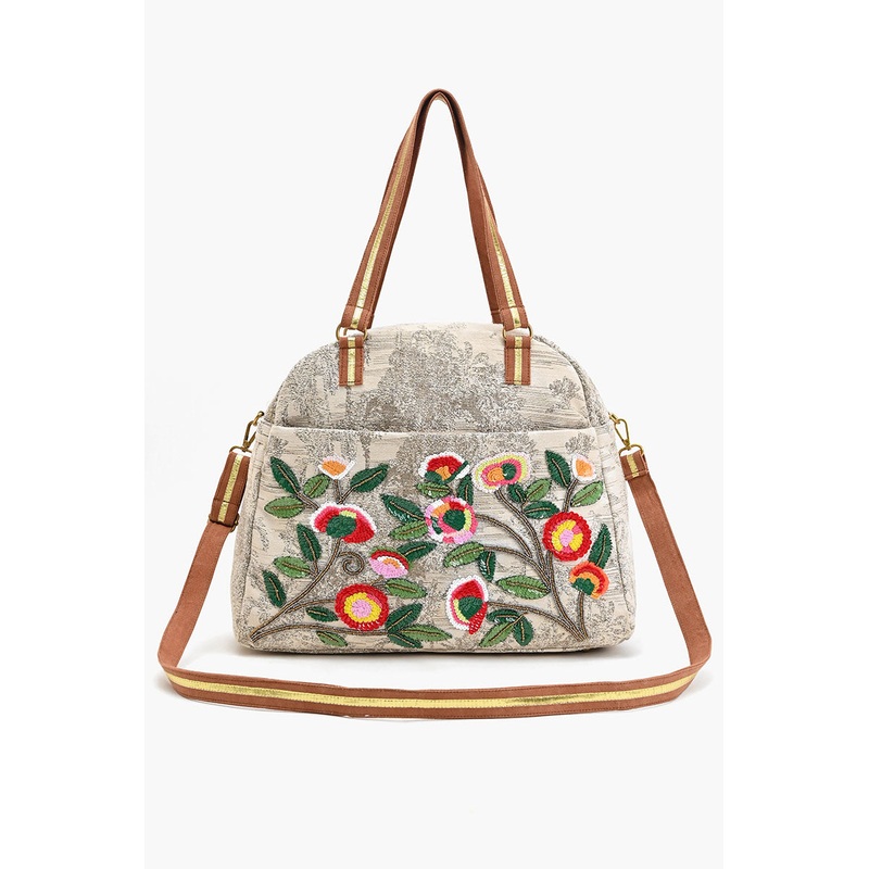 Fall Floral Travel Tote