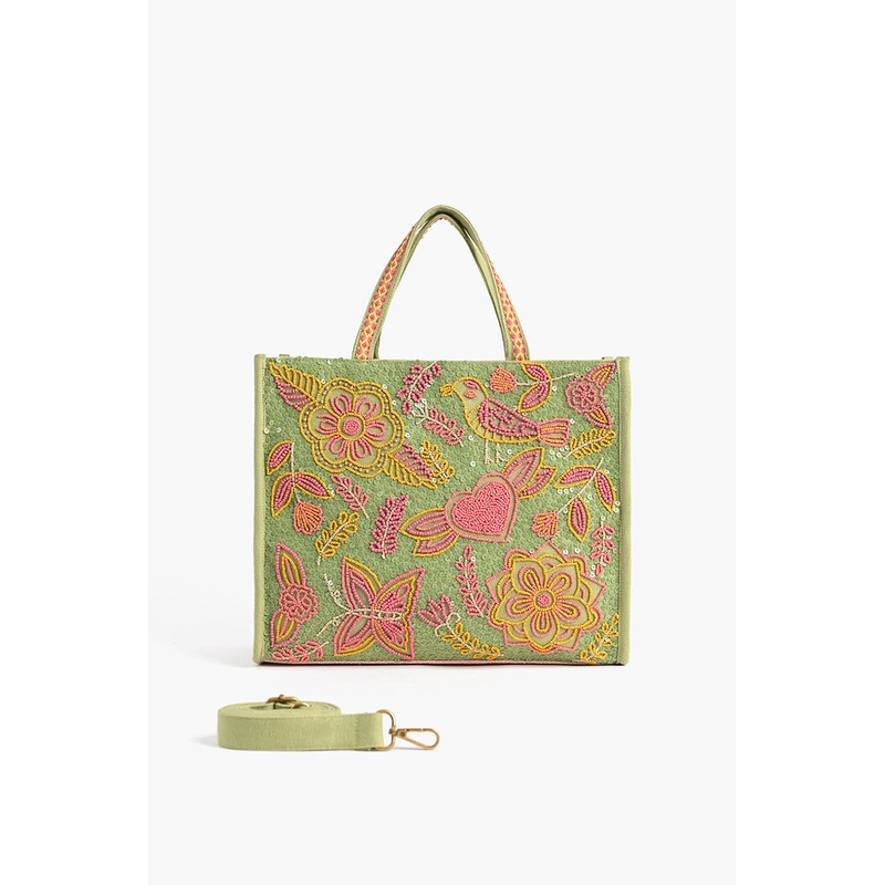 Forest bloom Embellished Bag