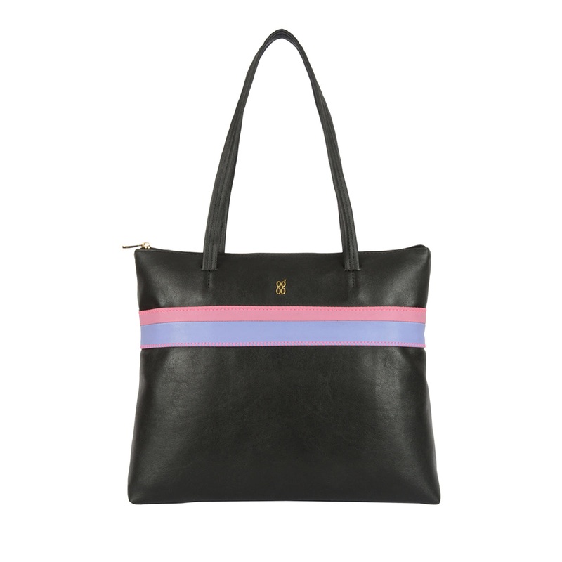 Pineapple Black Large Tote Bag