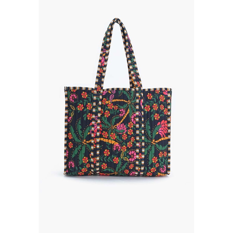 Charming Floral Embroidered Large Tote