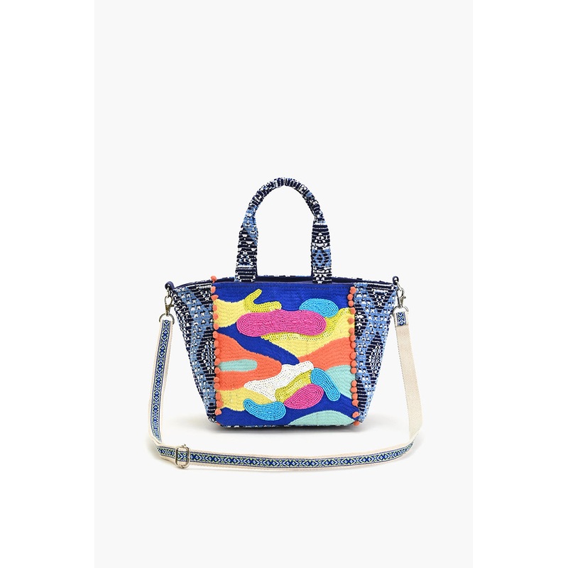 Embellished Tote Mini with Adjustable Strap Cool Wave