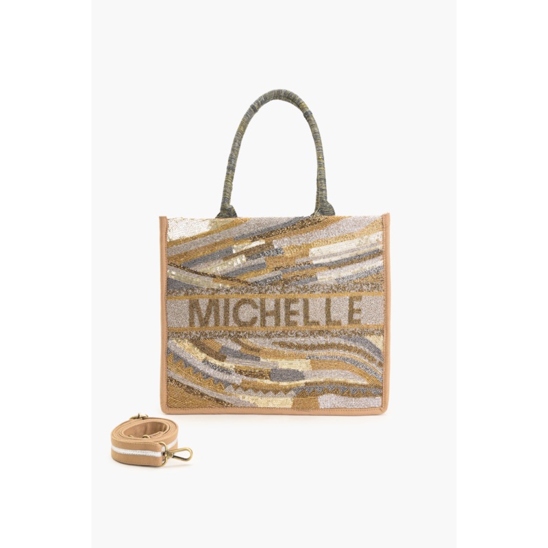 Golden Layers Personalized Tote