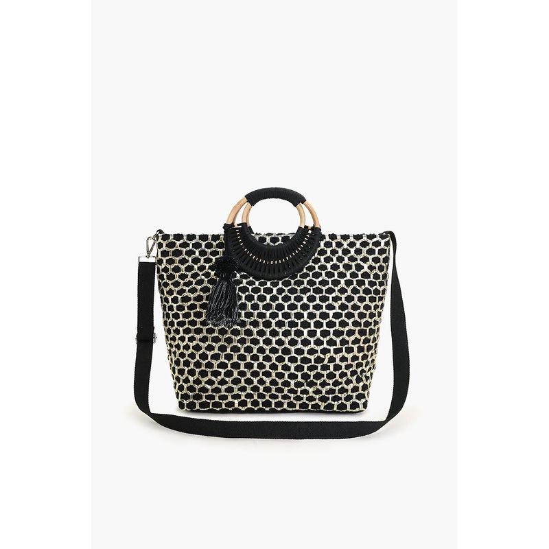 Honeycomb Midnight Lurex Tote