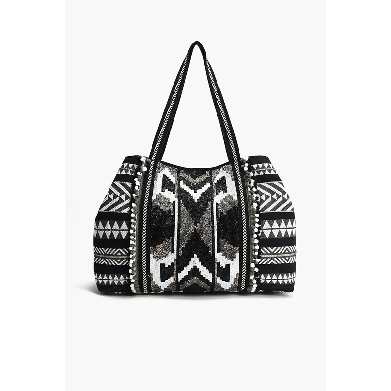 Ikat Noir Elegance Tote
